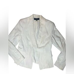 Larry Levine White Pantsuit Jacket